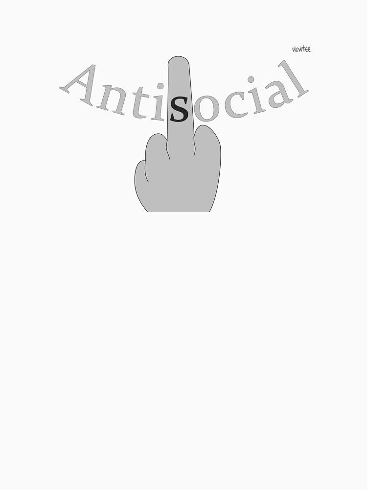 Antisocial by wowitsmytshirt Unisex , , , Long Sleeve Tee