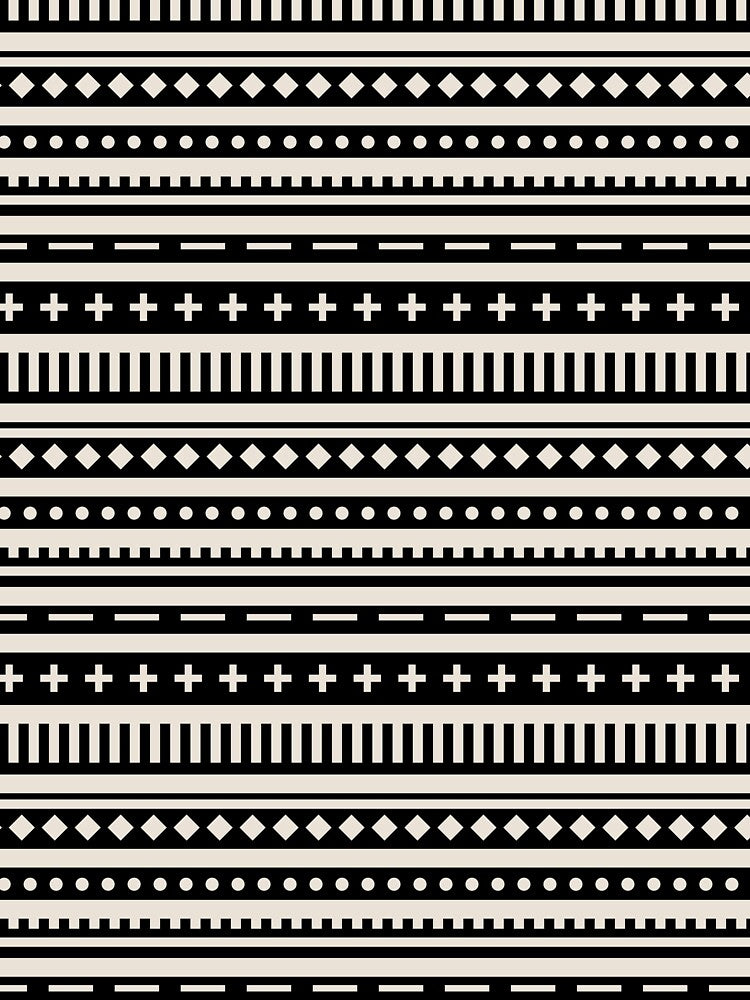 Black and Beige Shape Horizontal Stripe Pattern Pairs DE 2022 Popular Color Crisp Muslin DE6212 by ColorOfTheYears