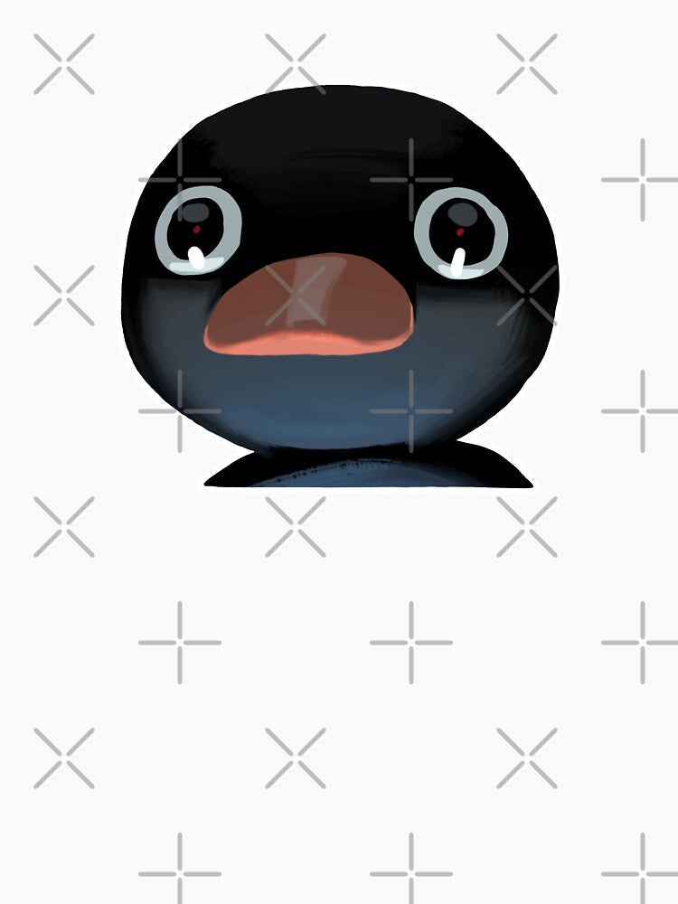 Terrified Pingu Meme (Light Blue BG) by FilipeFerreira Unisex , , , Long Sleeve Tee