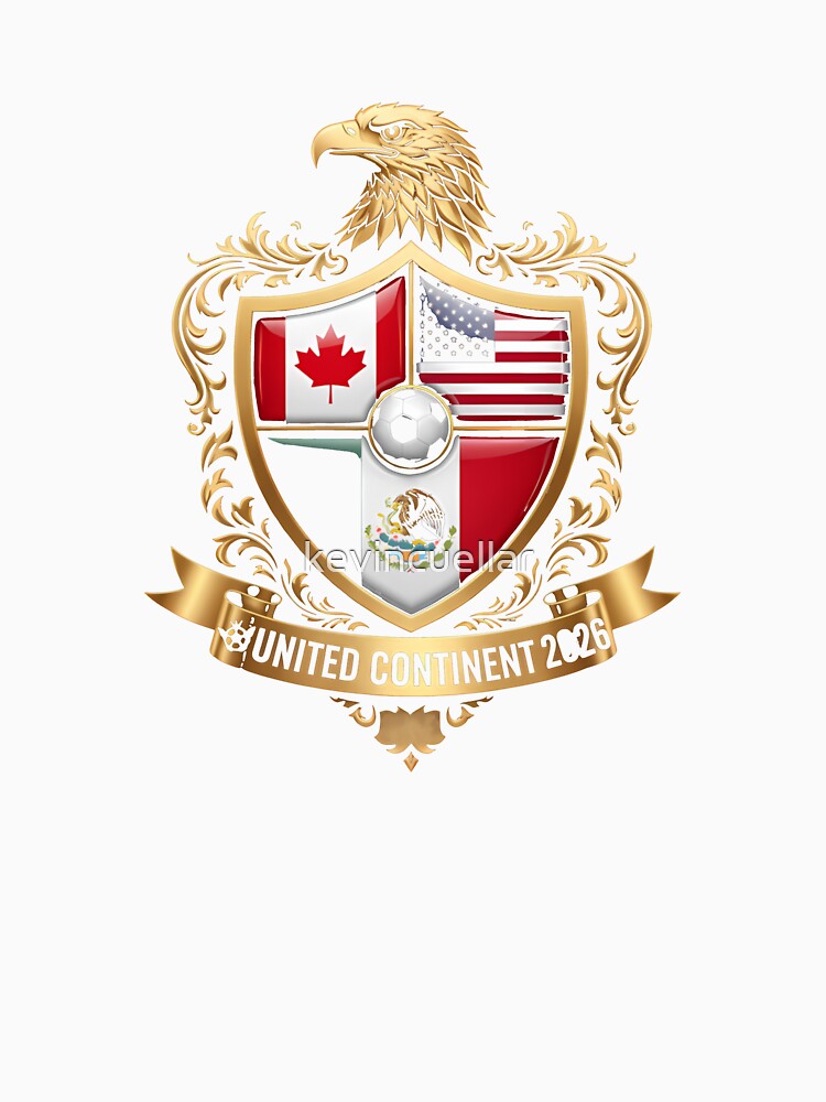 Golden Continental Eagle Soccer World Cup Crest 2026 _83050983 by kevincuellar Unisex , , , Long Sleeve Tee