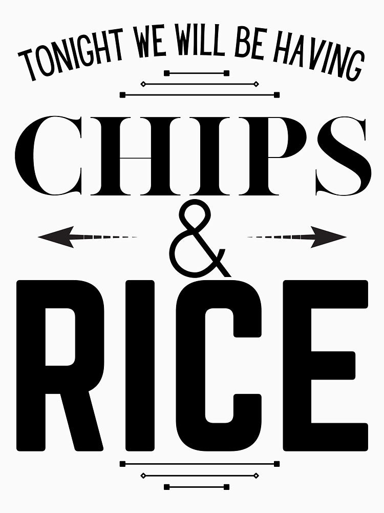 Chips and Rice by 133DandC Unisex , , , Long Sleeve Tee