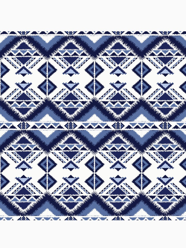 Tribal geometric patterns combine with ikat art in this bohemian style vector illustration by zephstudoartist