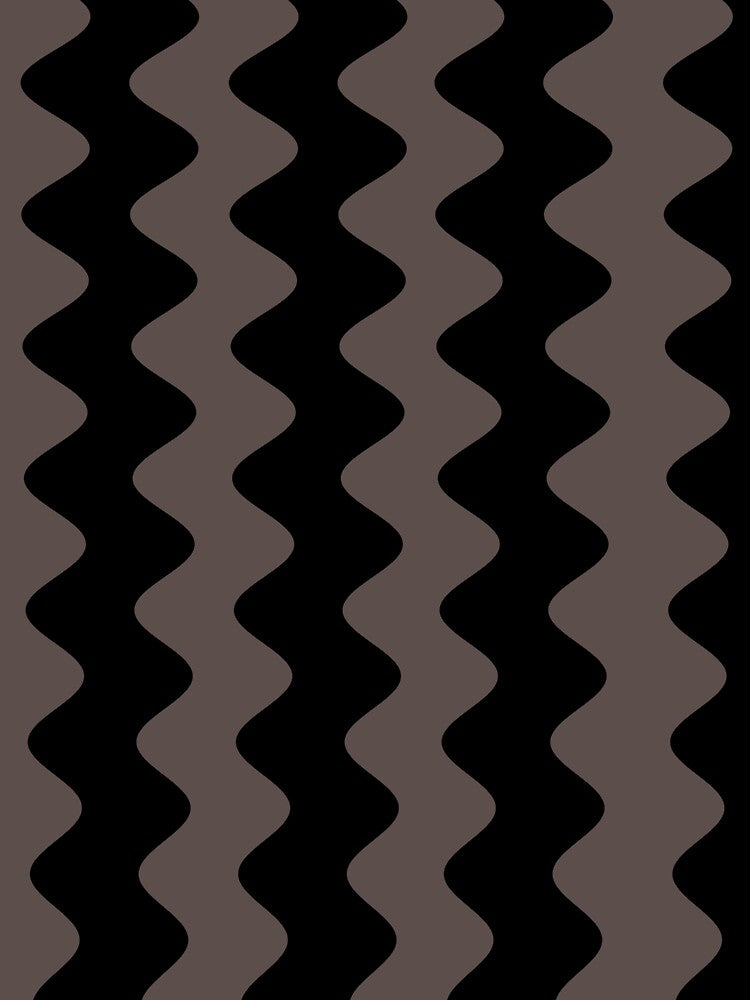 Black and Dark Brown Wavy Vertical Stripe Pattern Pairs DE 2022 Popular Color Nomad DET697 by ColorOfTheYears