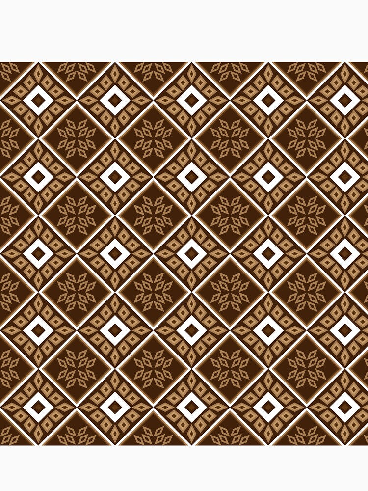 A playful yet grounded boho seamless pattern with tribal geometric design by zephstudoartist