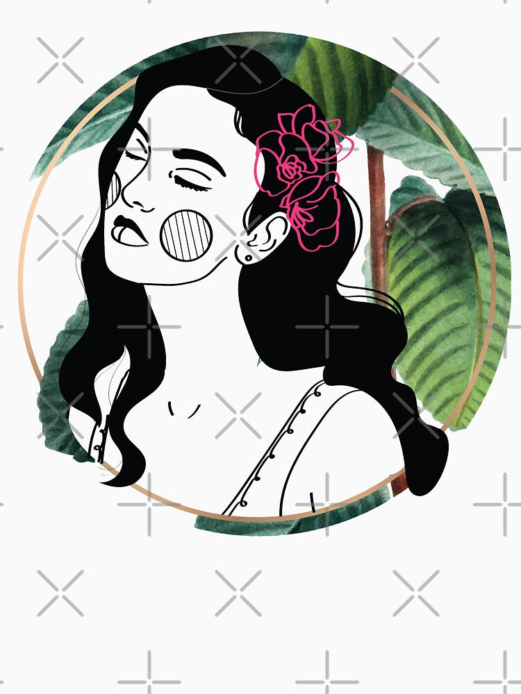 Women Portrait Nymph Line Art by HerMindSpeaks