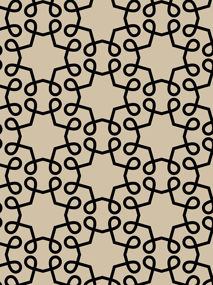 Beige and Black Geometric Swirl Shape Tile Pattern Pairs Valspar 2022 Color of the Year Country Charm 3007-10B - Color Trends by ColorOfTheYears