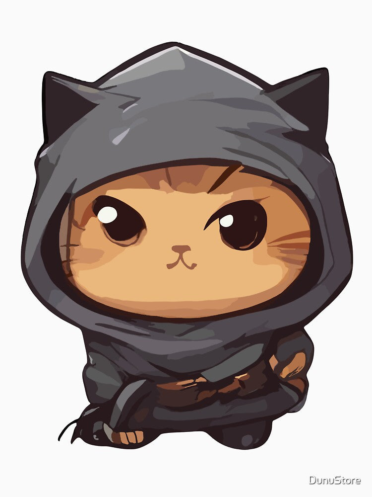 cute kawaii Ninja Cat by DunuStore Unisex , , , Long Sleeve Tee