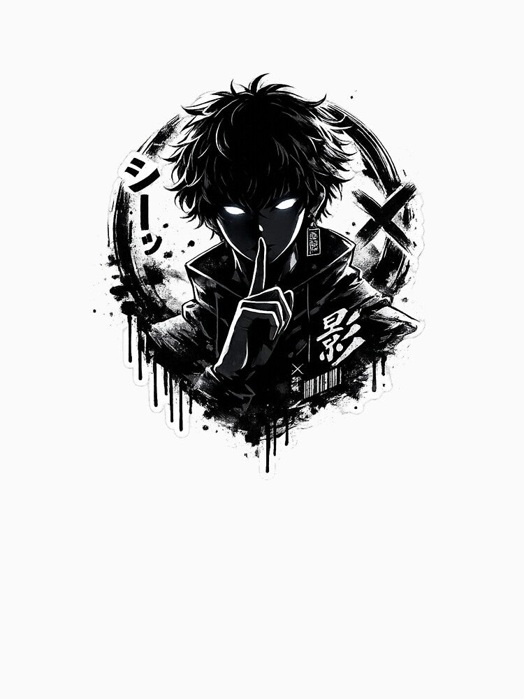 Shadow Whisper Anime Aesthetic T-Shirt by Velmox