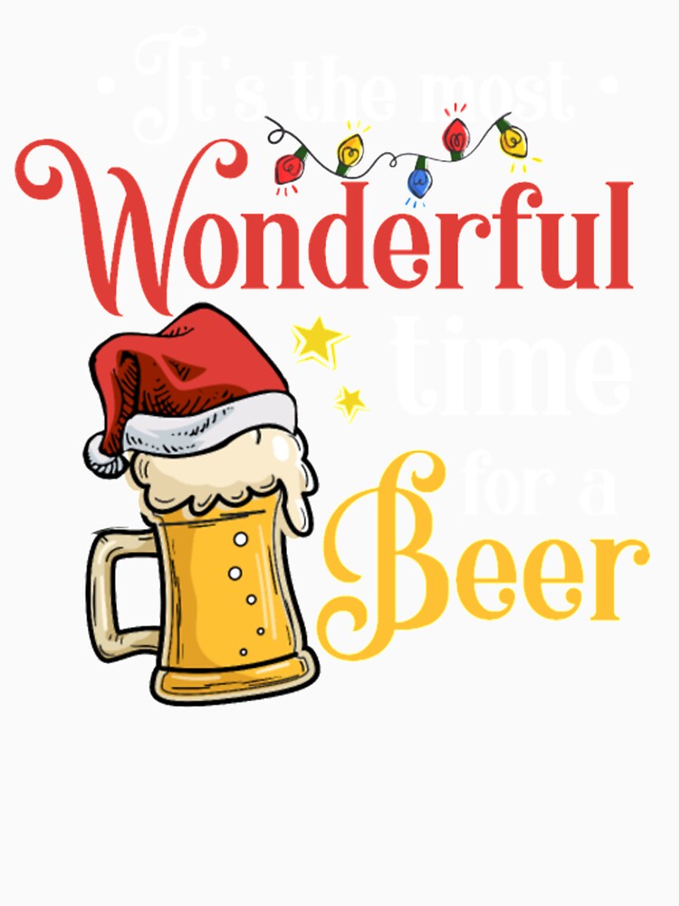 Christmas Beer Drink Mask Tshirt by Clavitaps Unisex , , , Long Sleeve Tee