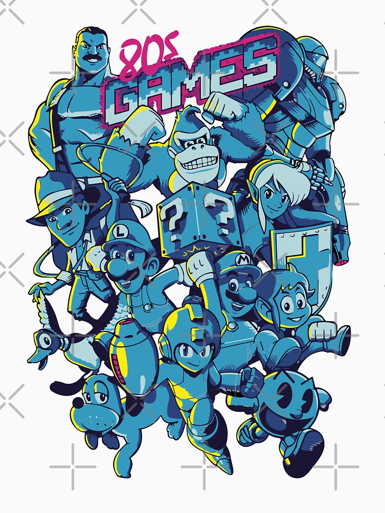 80s Games by MangaCortaTees Unisex , , , Long Sleeve Tee