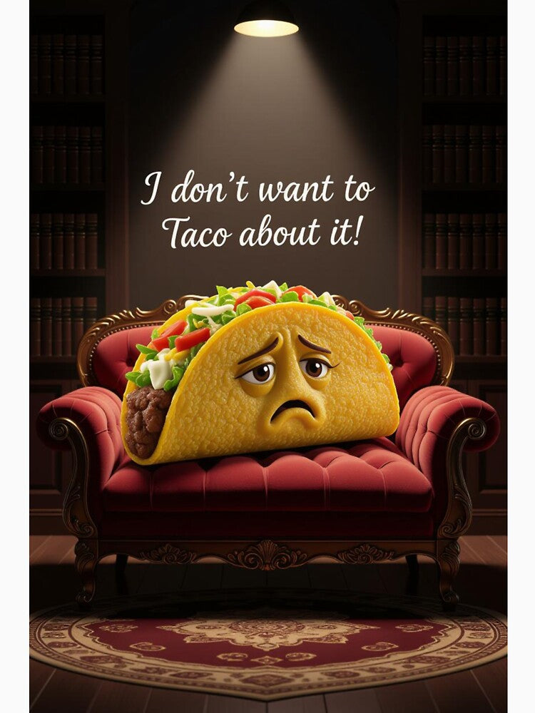“I Don’t Want to Taco About It” by TheWonkyEaselCo Unisex , , , Long Sleeve Tee