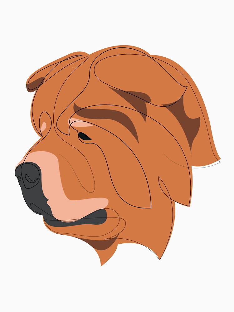 Chow Chow - continuous line by addillum