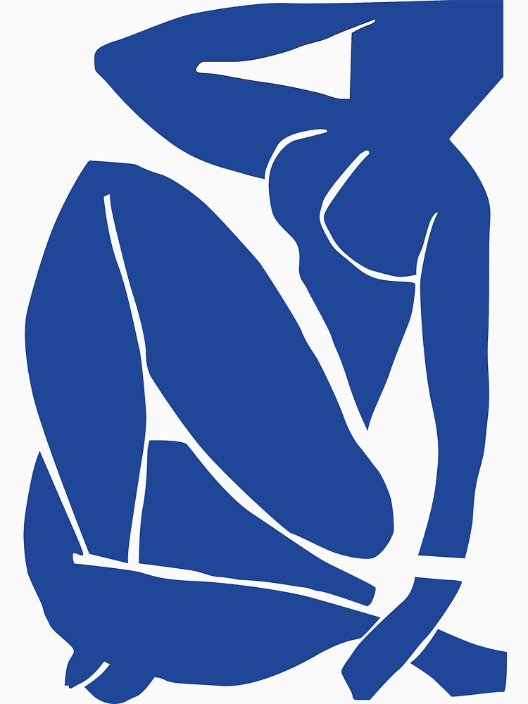 Matisse blue woman abstract woman nude by shreya ranjan