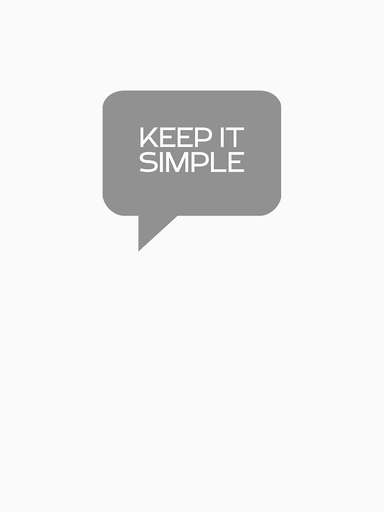 Keep It Simple - Minimalist Quote Design | Clean Modern Typography by ArcticFoxStudio Unisex , , , Long Sleeve Tee
