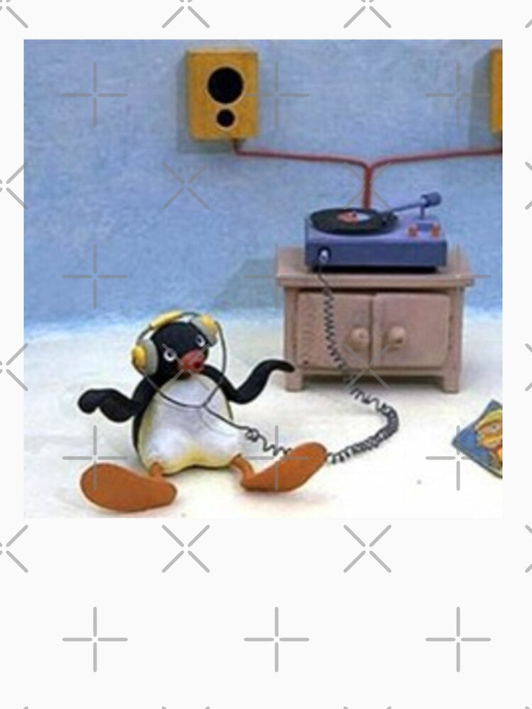 Pingu grooving to the music by Oqueartecura Unisex , , , Long Sleeve Tee