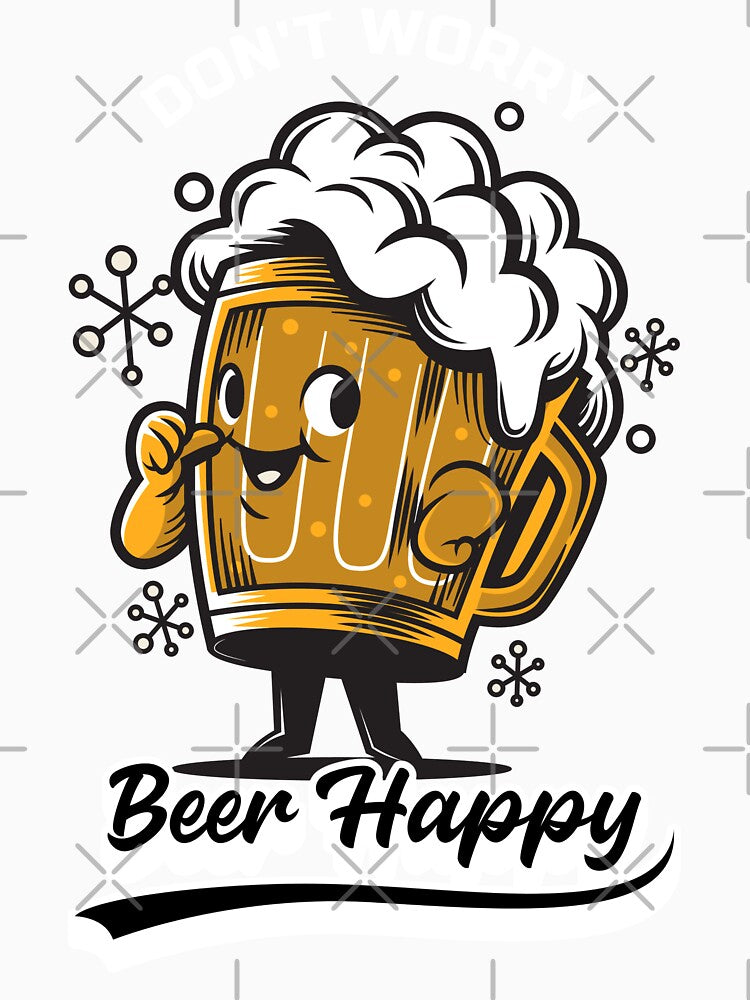 Don't Worry Beer Happy by IntegrityDesign Unisex , , , Long Sleeve Tee
