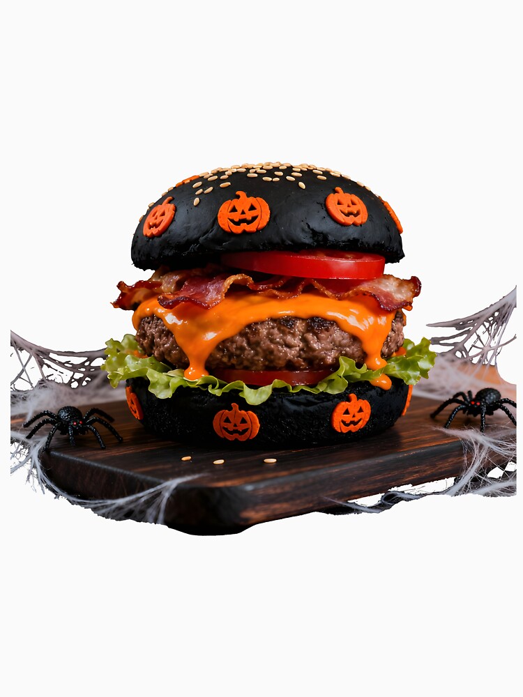 halloween burger by Uglyandcute Unisex , , , Long Sleeve Tee