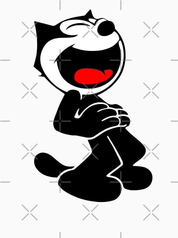 Felix The Cat Laughing by Nutserichon Unisex , , , Long Sleeve Tee