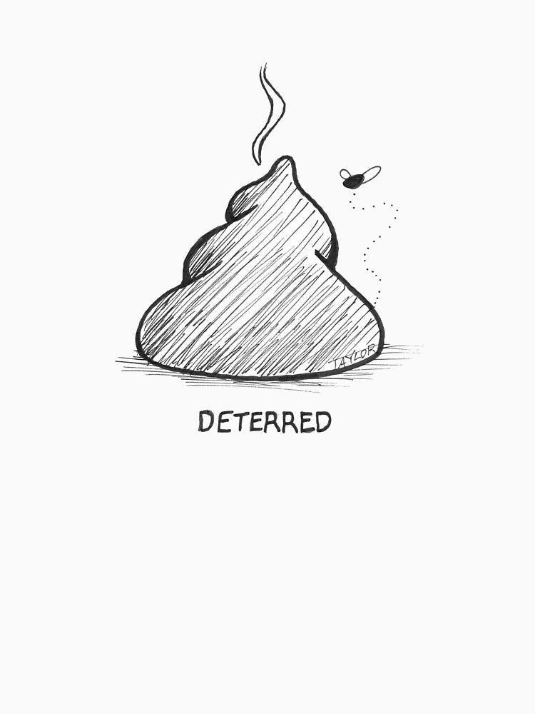 Funny Deterred Poop Pun Comic by PumpkinPieComic Unisex , , , Long Sleeve Tee