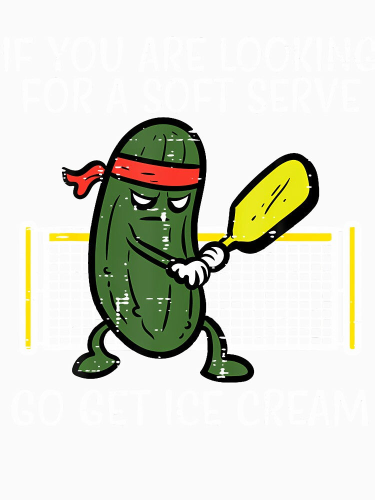 Pickleball Looking For Soft Serve Ice Cream by GeorgeneCharlo Unisex , , , Long Sleeve Tee