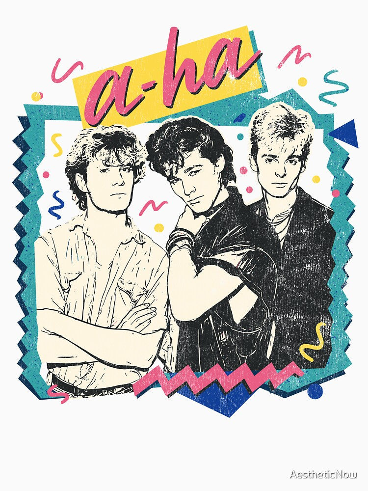 a-ha , Original 80s Retro Fan Design by AestheticNow Unisex , , , Long Sleeve Tee