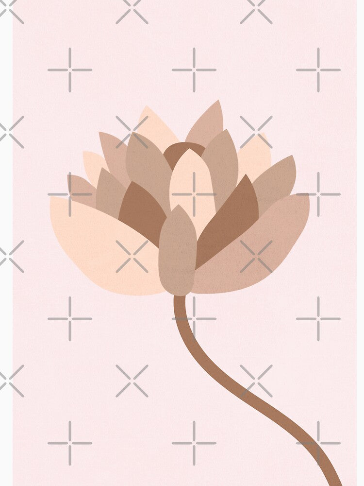 Neutral Abstract, Botanical, Flower, Scandi Art Print 2 by technicolorable_art