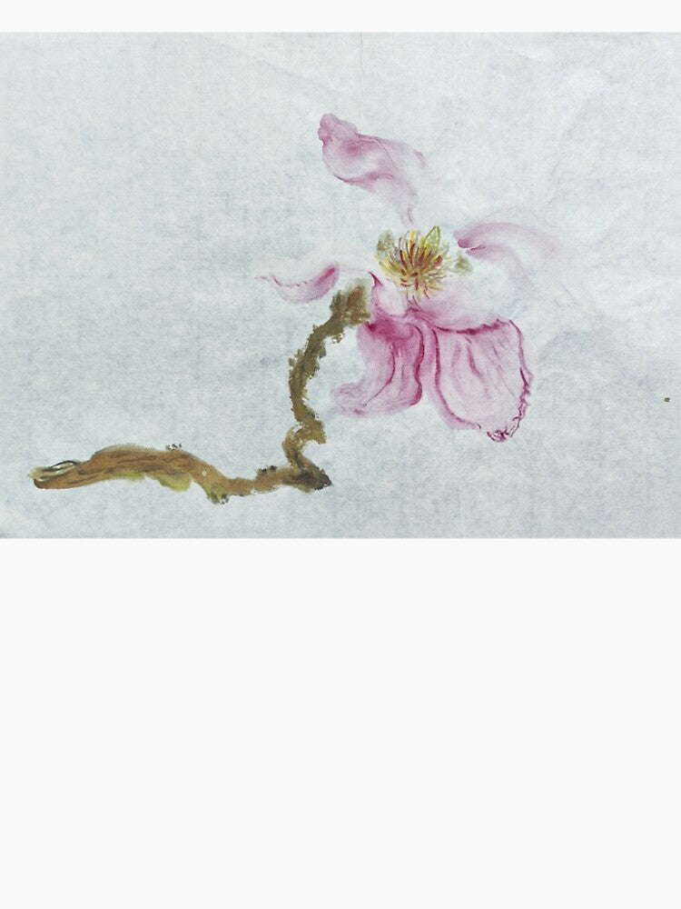 Pink Flower by SolartiandBrush Unisex , , , Long Sleeve Tee