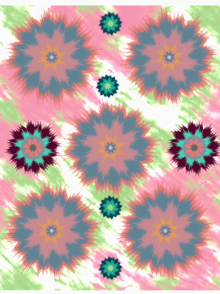 multi-roses tie dye cotton by Great-nightmare Unisex , , , Long Sleeve Tee