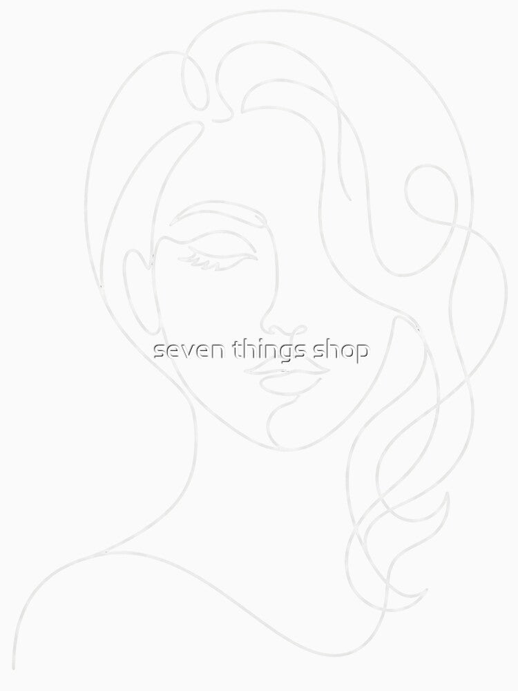 Minimalist Woman Face Line Art, Abstract Female Portrait Print, Elegant Aesthetic One Line Drawing by seven things shop
