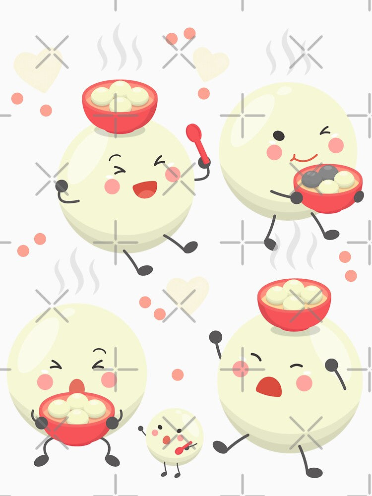 Dumpling Baby Bao Buns Asian Food Yummy by katagnesart Unisex , , , Long Sleeve Tee