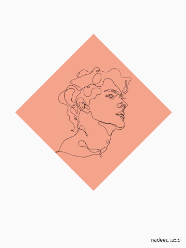 man portrait line art with shape by nadeesha55