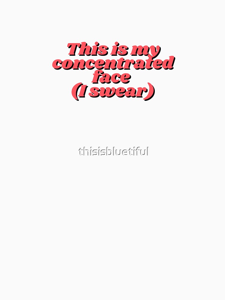 concentrated face by thisisbluetiful Unisex , , , Long Sleeve Tee