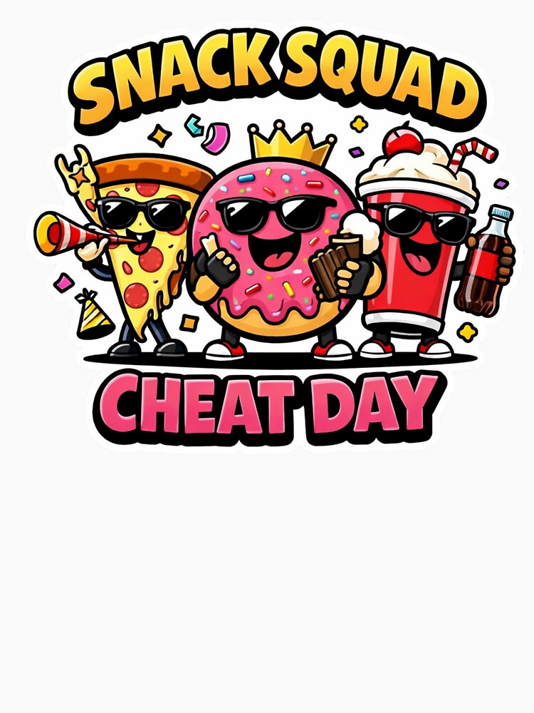 SNACK SQUAD – CHEAT DAY by Timeless Junction Unisex , , , Long Sleeve Tee