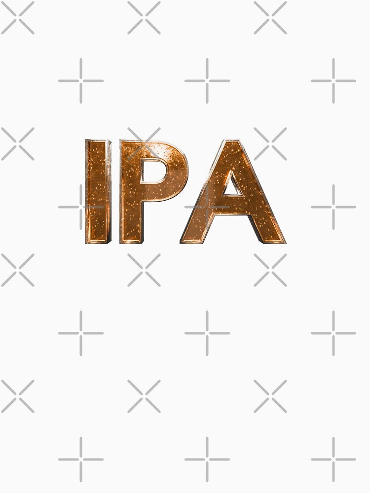 IPA Beer Typography Design by trepiu Unisex , , , Long Sleeve Tee
