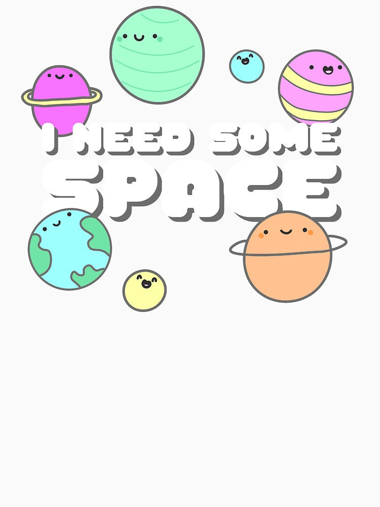 Kawaii: I Need Some Space by AutonomousN Unisex , , , Long Sleeve Tee