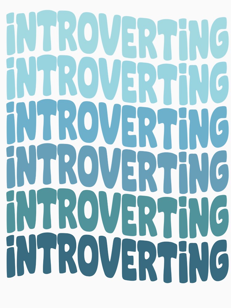 Introverting Funny Retro Introvert Typography Design by THROUGH-LIFE Unisex , , , Long Sleeve Tee