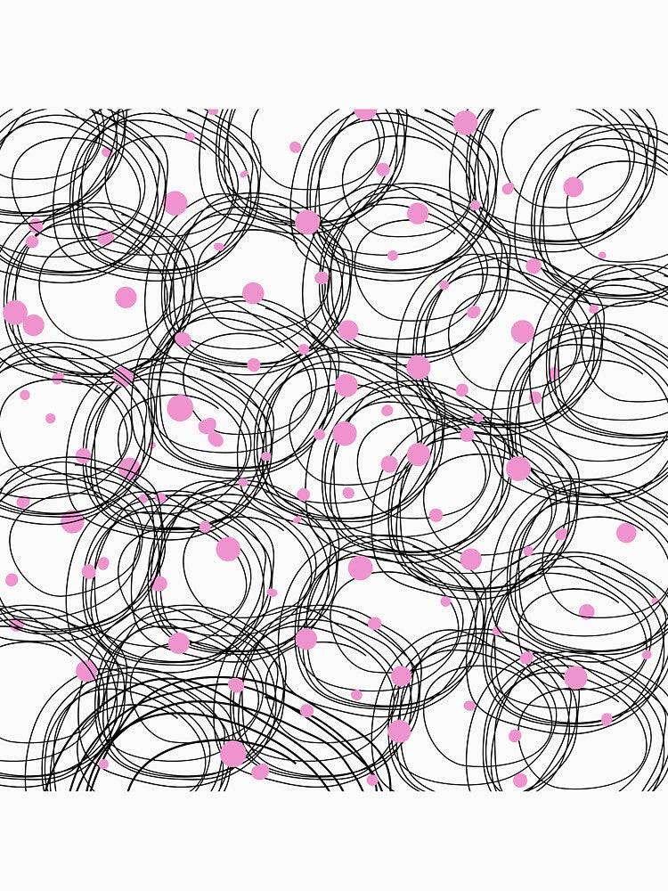 Abstract circles with touches of pink color by HDpod