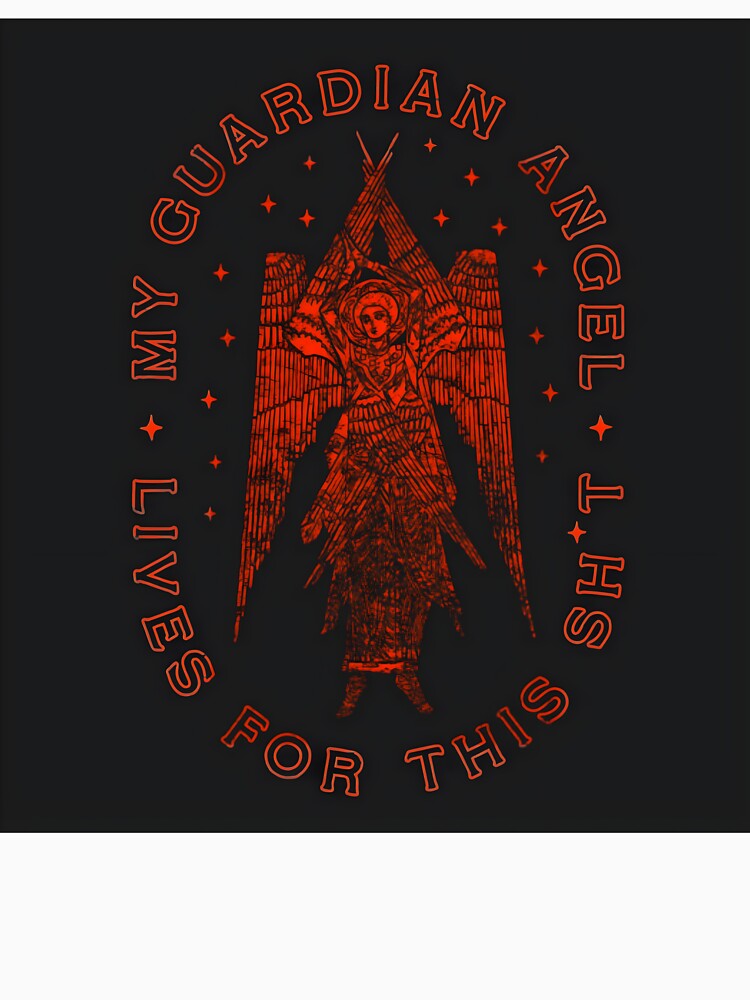 My Guardian Angel Lives for This Sh*t by Thefreenefnaf Unisex , , , Long Sleeve Tee