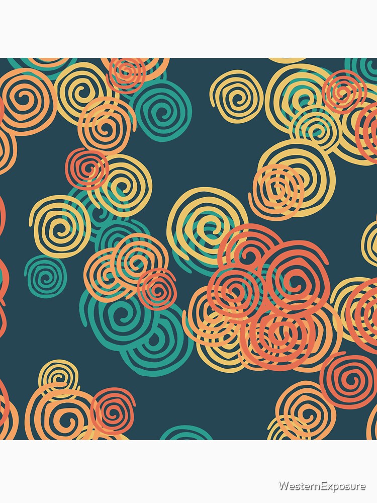 Retro multi-color spiral pattern 6 by WesternExposure