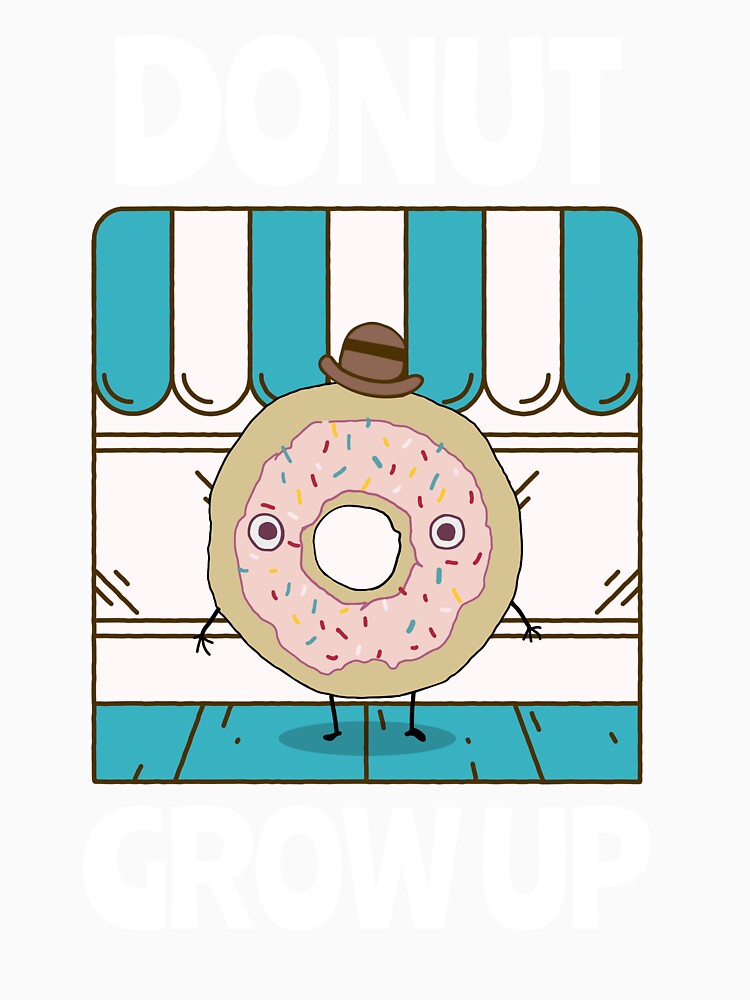 Donut Grow Up Donut Resist Donut Judge Cute Donut Economics by StudioTVDinners Unisex , , , Long Sleeve Tee