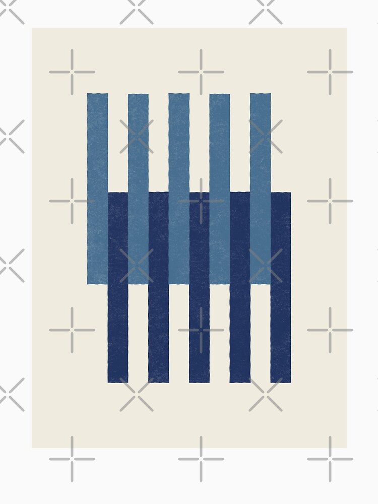 Lines Aligned - Blue Navy by moonlightprint