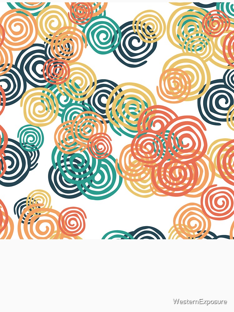 Retro multi-color spiral pattern 1 by WesternExposure