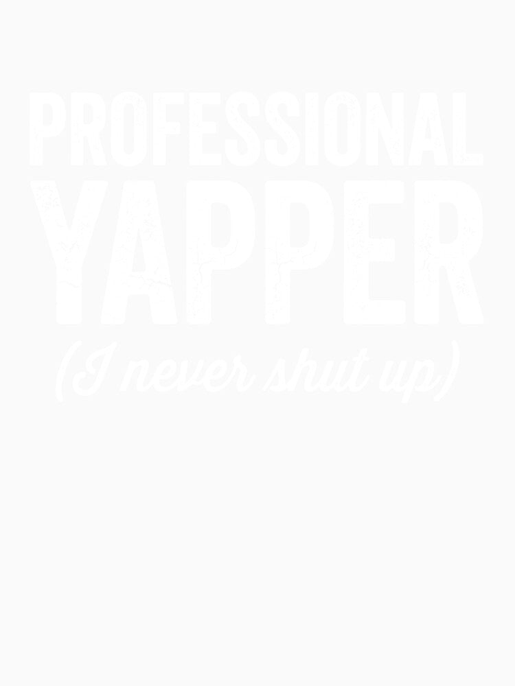 Professional Yapper I Never Shut Up - Funny Gen Z Slang Typography by VibeWear2026 Unisex , , , Long Sleeve Tee
