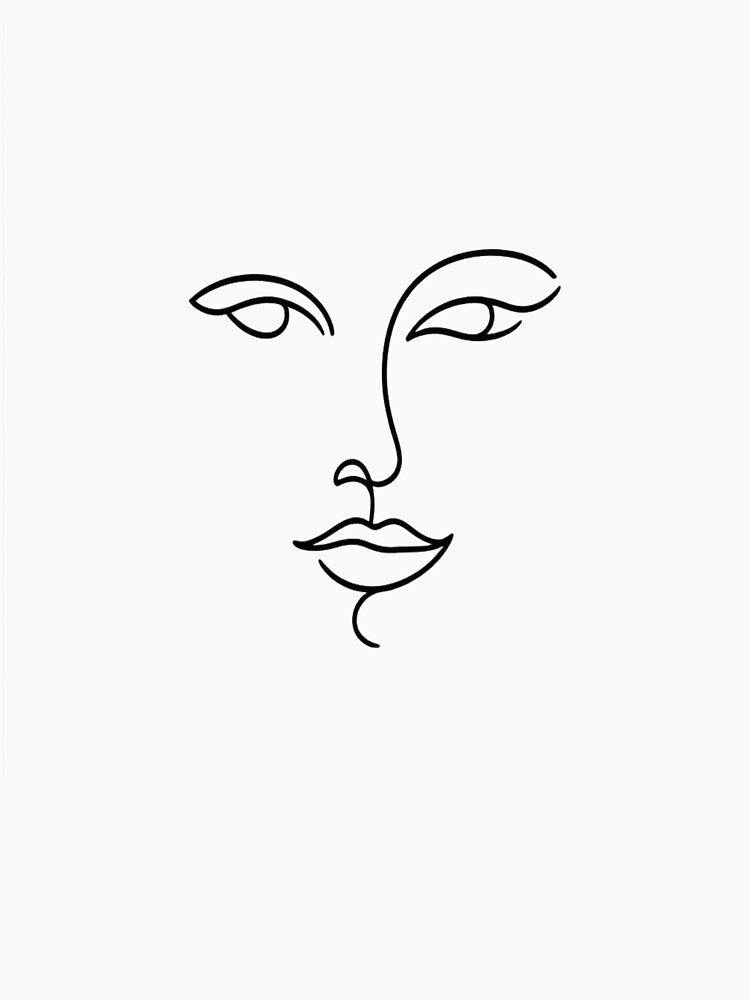 Minimalist Single Line Face Art – Modern Abstract One Line Drawing, Minimal Line Portrait, Contemporary Aesthetic Wall Art by ArtWaveStudio8