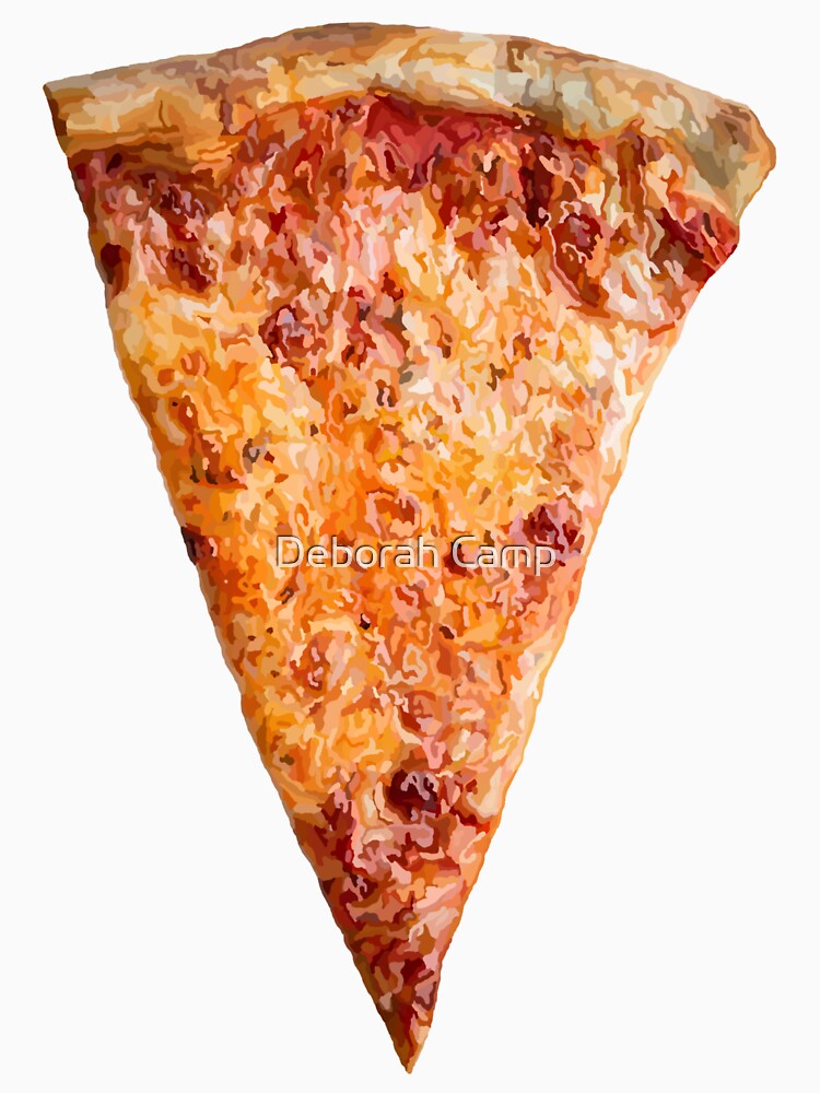 Plain Pizza Cheese Slice by Deborah Camp Unisex , , , Long Sleeve Tee