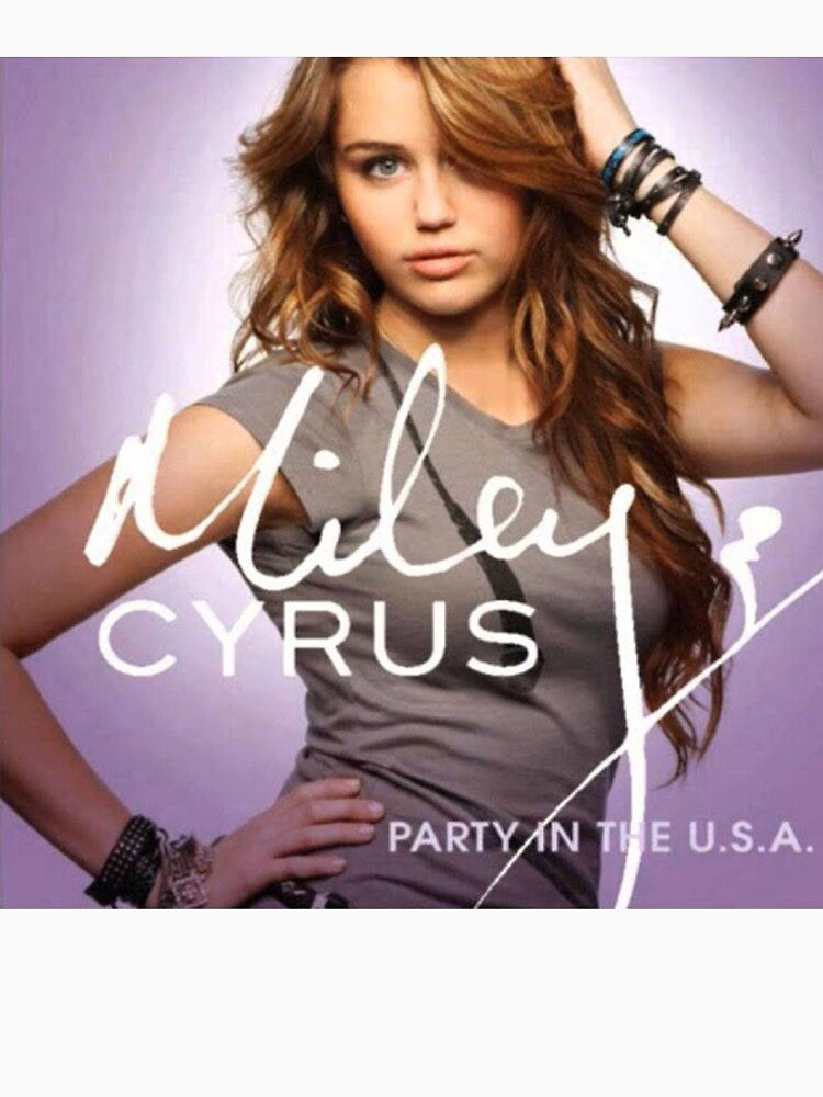 Party In The USA Cyrus Poster by Victoriaollive Unisex , , , Long Sleeve Tee