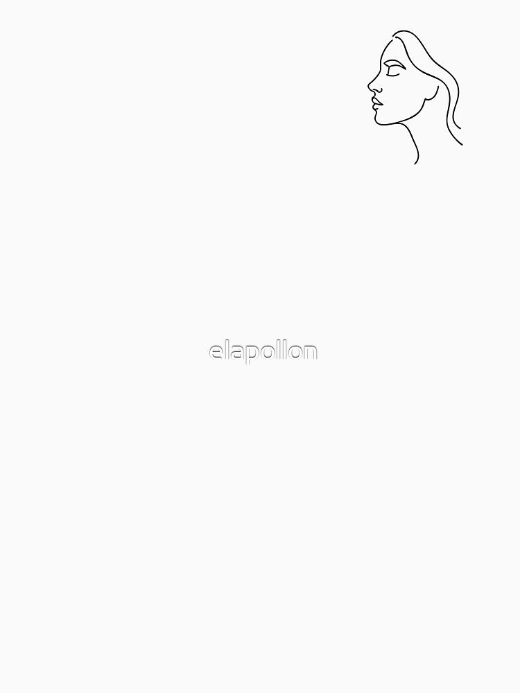 Minimalist Line Art Woman Face – Aesthetic Continuous Line Drawing by elapollon
