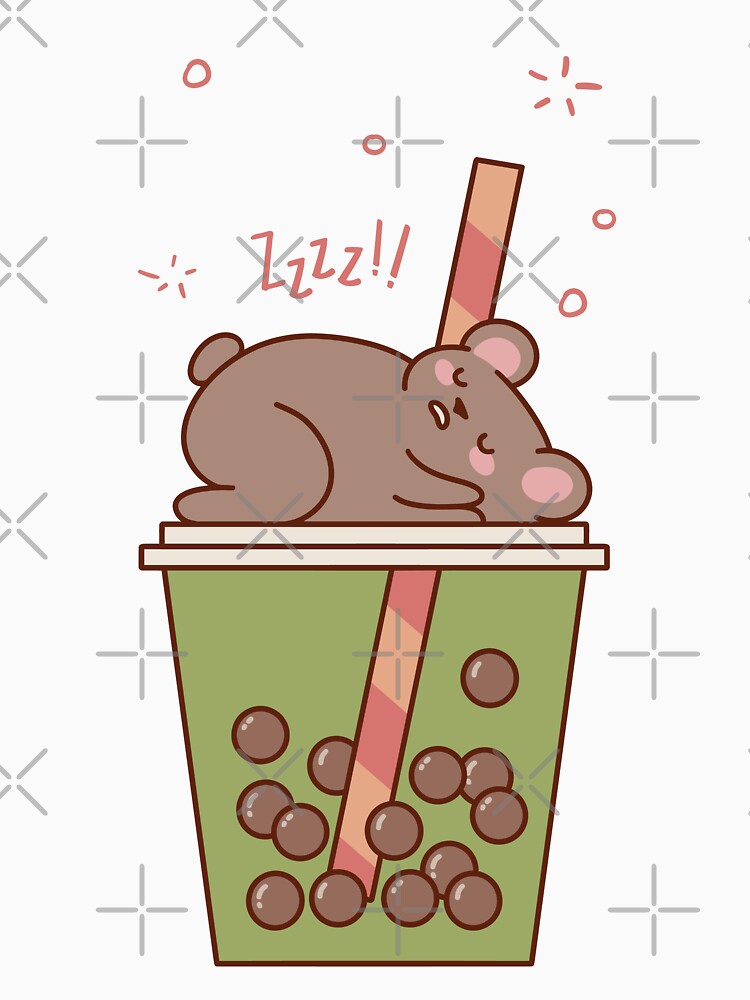 Kawaii Koala and Bobba tea Phone cover and stickers by GulQari Unisex , , , Long Sleeve Tee