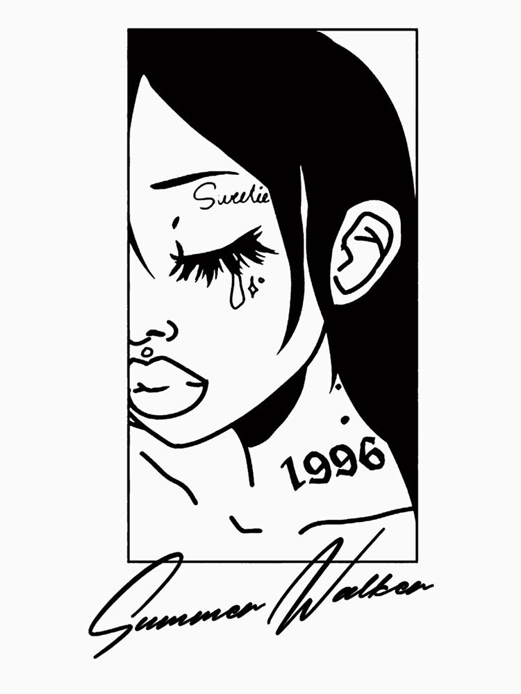 Minimalist Sad Girl Line Art Illustration For Women And Gift For Aesthetic Lovers by selhanjesseyq