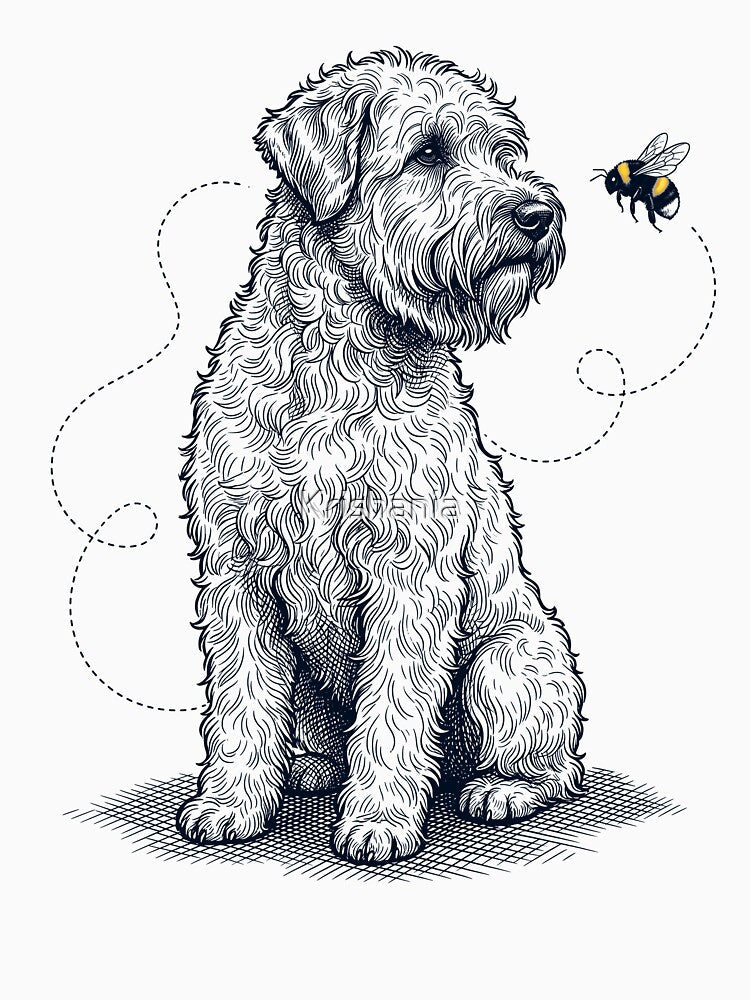 Soft Coated Wheaten Terrier Bumble Bee Honeybee Dog Lover by Kimberley King Art King Art Unisex , , , Long Sleeve Tee